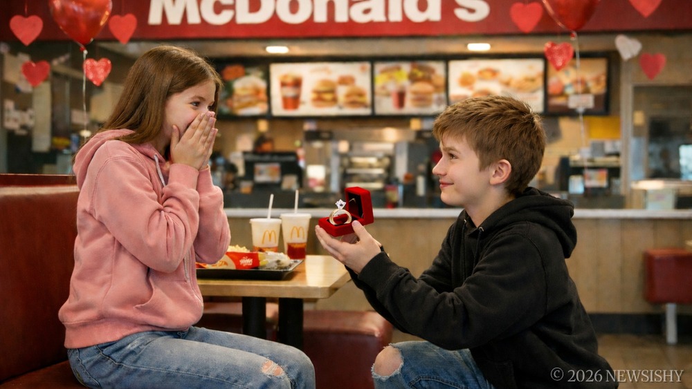 Eleven Year Old Proposes In Mcdonalds On Valentines Day