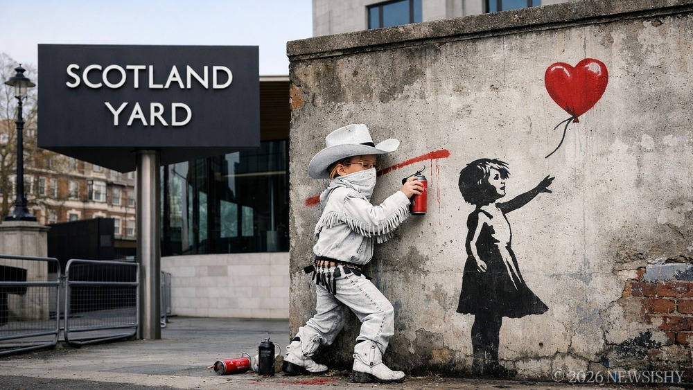 Banksy Identity Finally Revealed As The 80’s Milky Bar Kid.