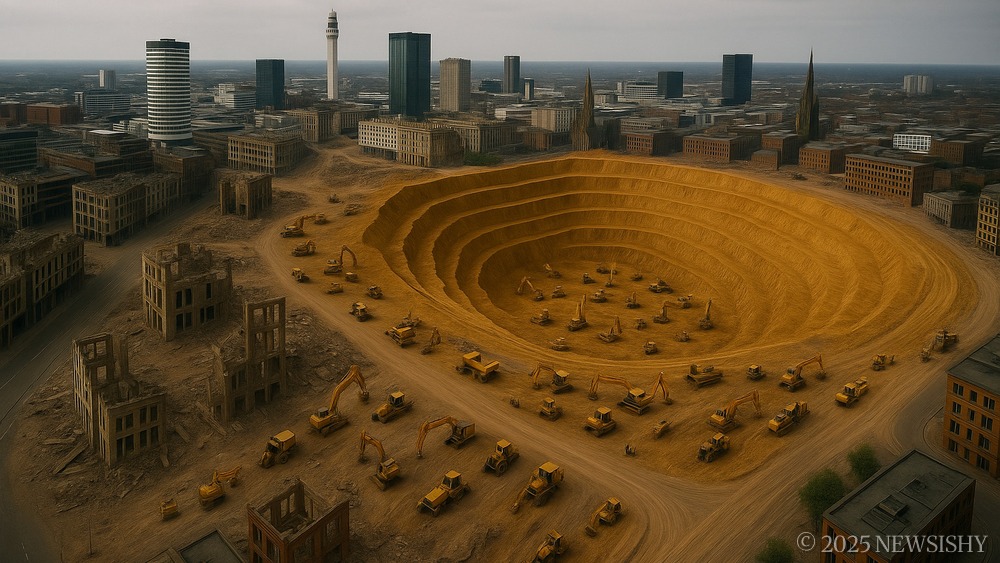 Massive Trillion Pounds In Unmined Gold Deposits Discovered Underneath Birmingham City Centre and surrounding areas