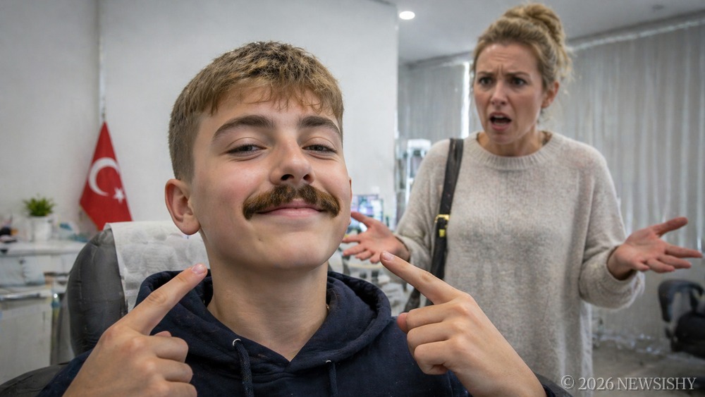 13 Year Old Flies To Turkey For Hair Transplant On His Top Lip.
