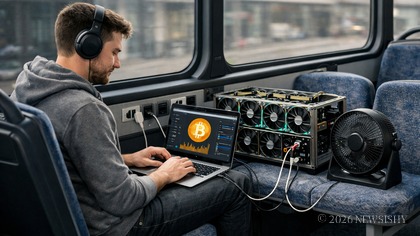 Man Buys Day Tripper On New Electric Bus And Mines Bitcoin All Day Via USB Port.