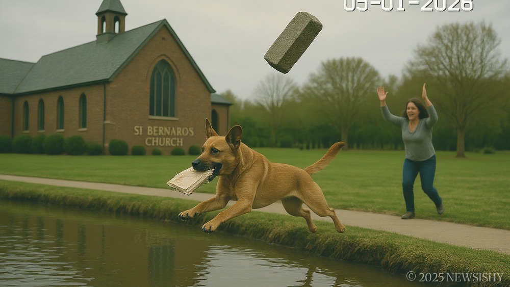 Dog Eats Bible, Walks On Water Then Disappears.