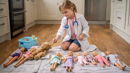 Little Girl Devastated After Giving Salmonella To All Her Dolls At Tea Party.
