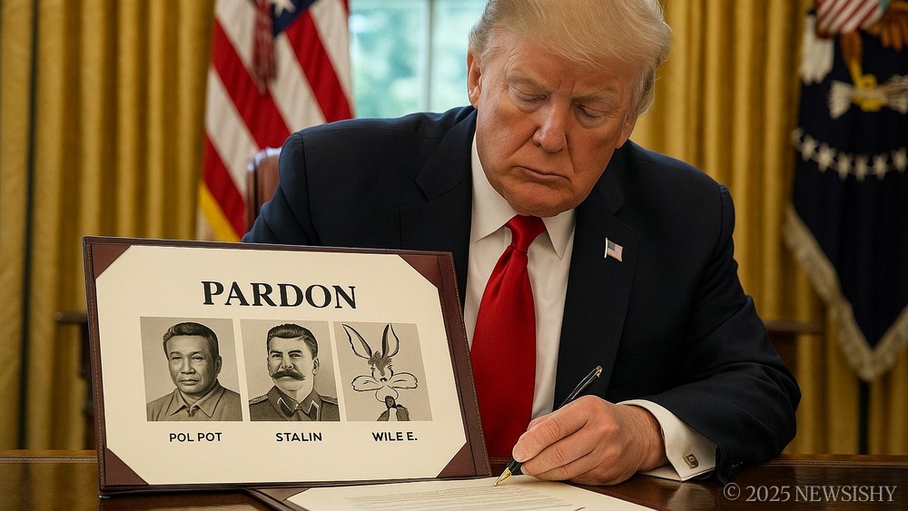 US President Pardons Pol Pot, Stalin And Wile E. Coyote