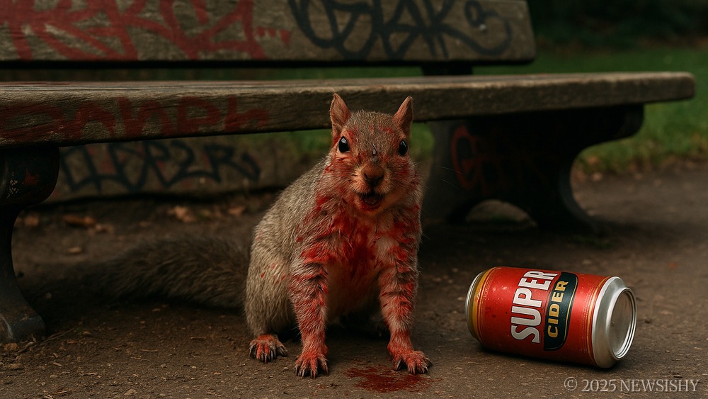 Squirrel Eats Homeless Man's Nuts