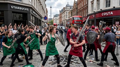 Starbucks And Costa Coffee Go To Literal War For Control Of The Highstreet.