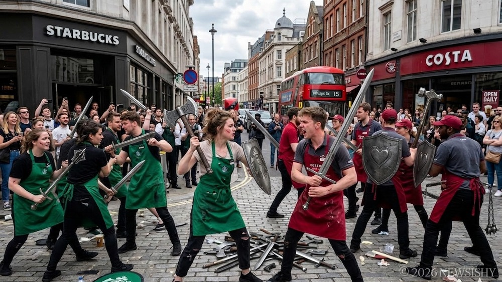Starbucks And Costa Coffee Go To Literal War For Control Of The Highstreet.